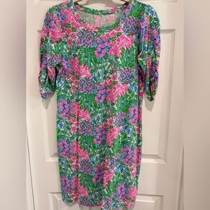 Lilly Pulitzer Pink, Green & Blue Floral Shift Dress